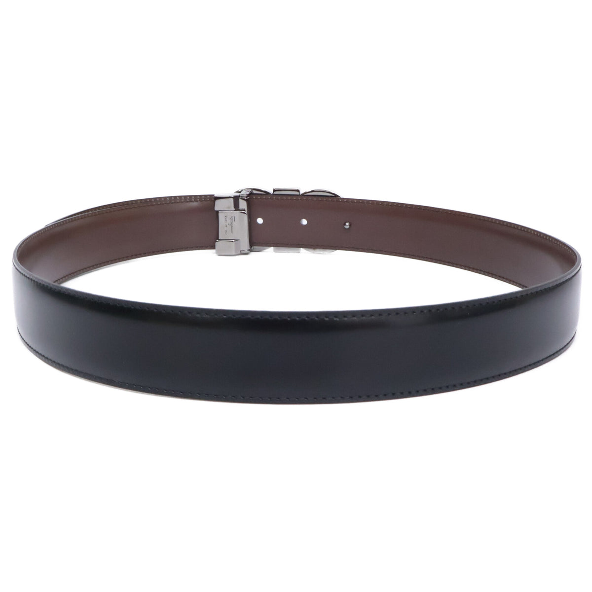 SalvatoreFerragamo Reversible Gancini Leather Belt