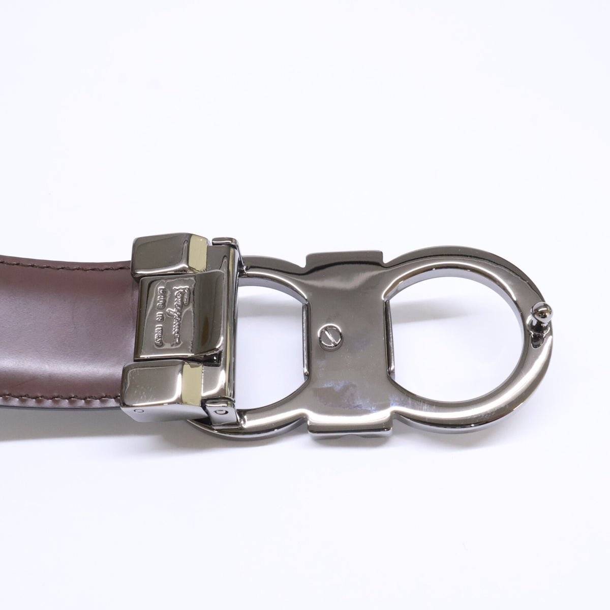 SalvatoreFerragamo Reversible Gancini Leather Belt