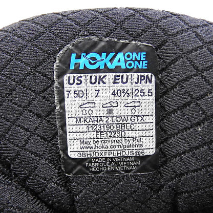 HOKAONEONE KAHA 2 Low GTX Suede Sneakers Black Size 25.5