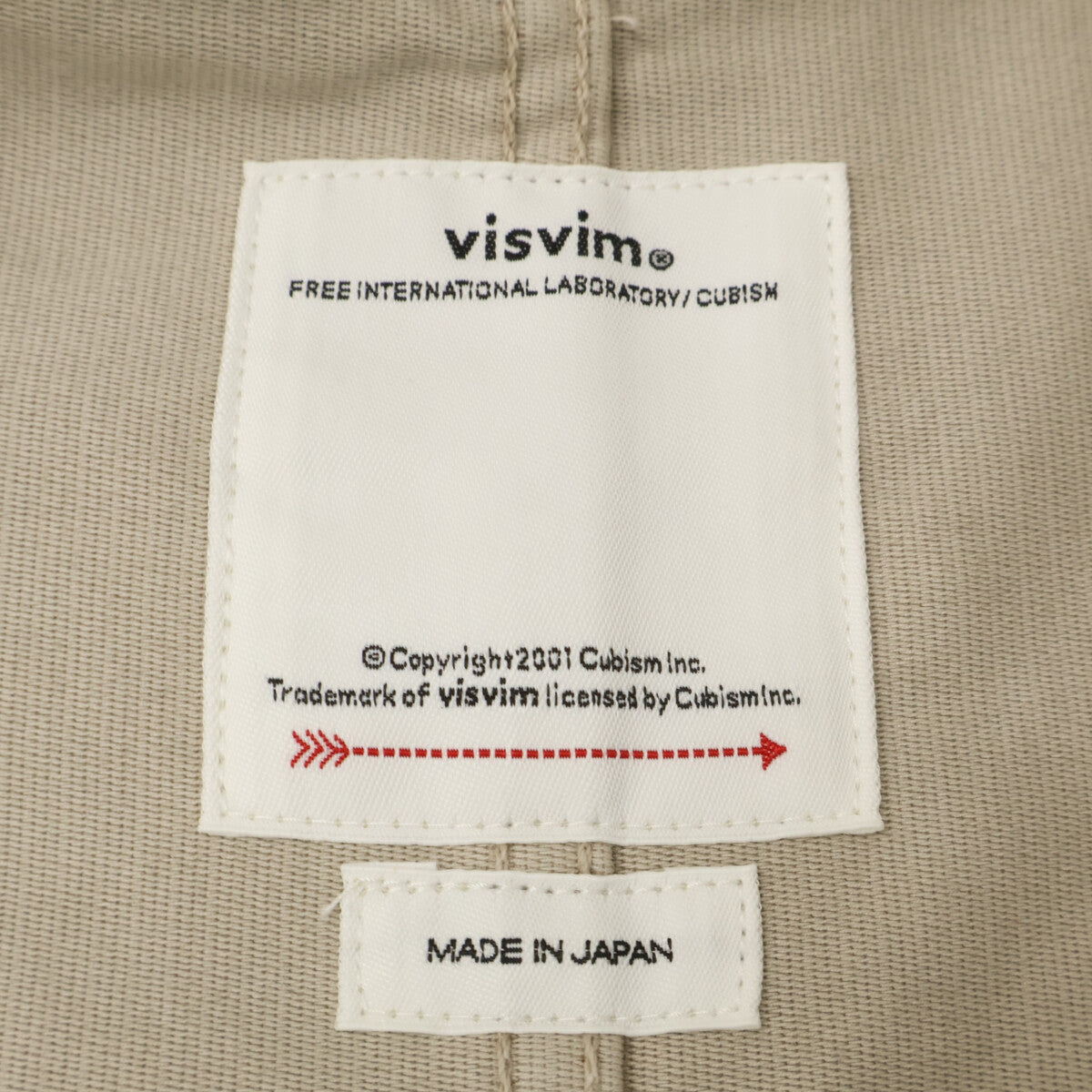 VISVIM Damaged G.Cords Back Embroidered Jacket Beige Size 1