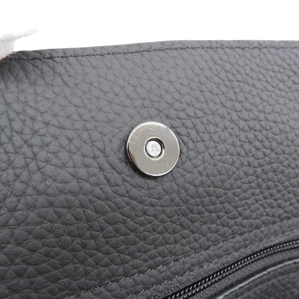 TUMI Shrunken Leather Side Accordion Tote Bag Black