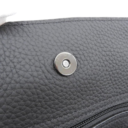 TUMI Shrunken Leather Side Accordion Tote Bag Black