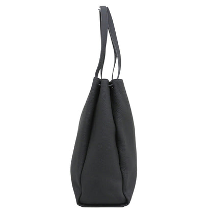 TUMI Shrunken Leather Side Accordion Tote Bag Black