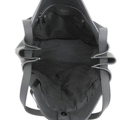 TUMI Shrunken Leather Side Accordion Tote Bag Black