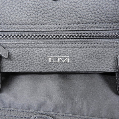 TUMI Shrunken Leather Side Accordion Tote Bag Black