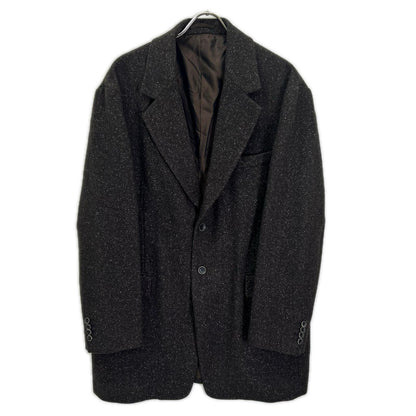 EL 25AW Brown Wool Silk Herringbone 2-Button Blazer Size 3