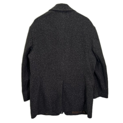 EL 25AW Brown Wool Silk Herringbone 2-Button Blazer Size 3