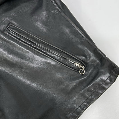 schott 641 Leather Single Rider Jacket Liner Black Size 42