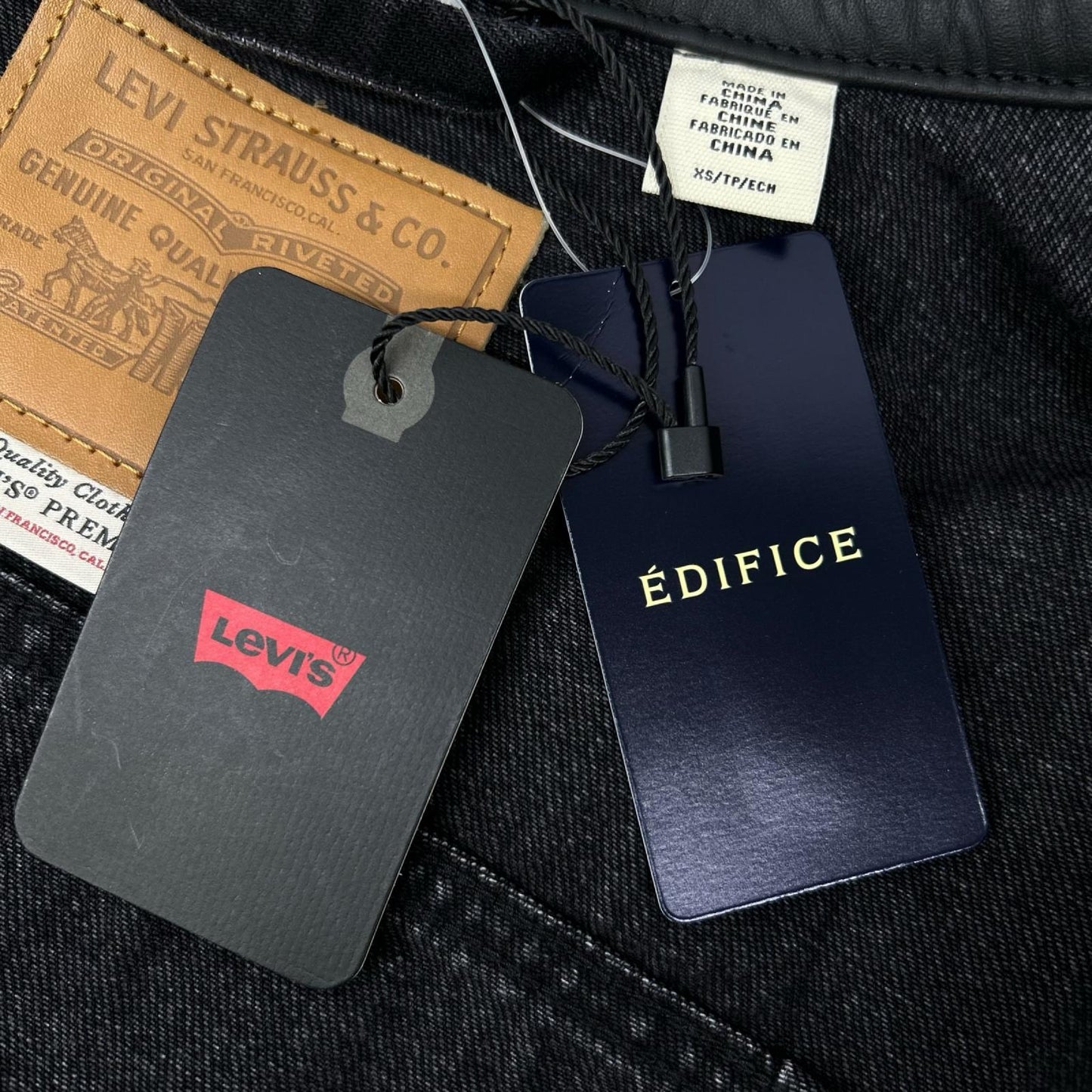 LEVI'S x EDIFICE 2nd Type Trucker Jacket Black Size XS