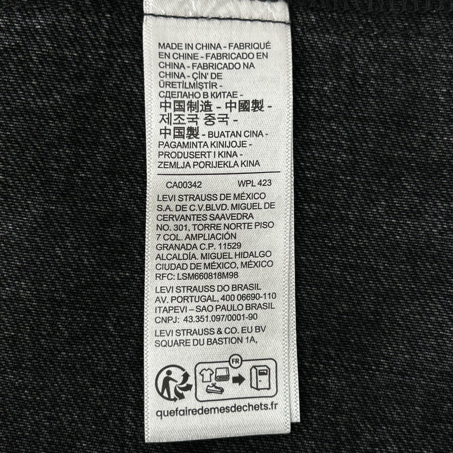 LEVI'S x EDIFICE 2nd Type Trucker Jacket Black Size XS