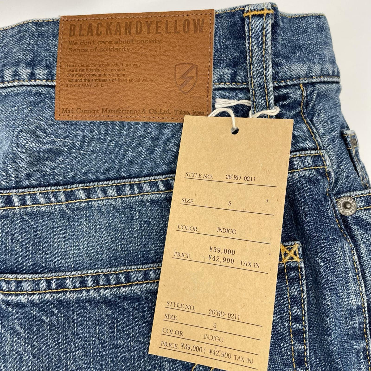 RATS 26SS 11oz Vintage Wash Indigo Denim Pants Size S