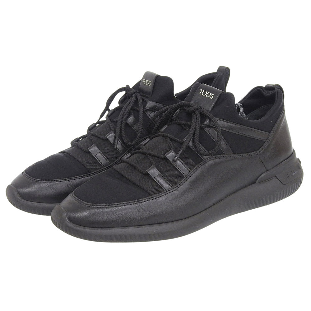 Tod's NO CODE 01 Leather Neoprene Sneakers Black Size 8 1/2