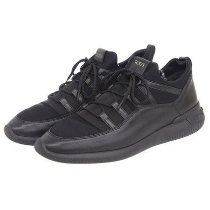 Tod's NO CODE 01 Leather Neoprene Sneakers Black Size 8 1/2