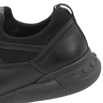 Tod's NO CODE 01 Leather Neoprene Sneakers Black Size 8 1/2