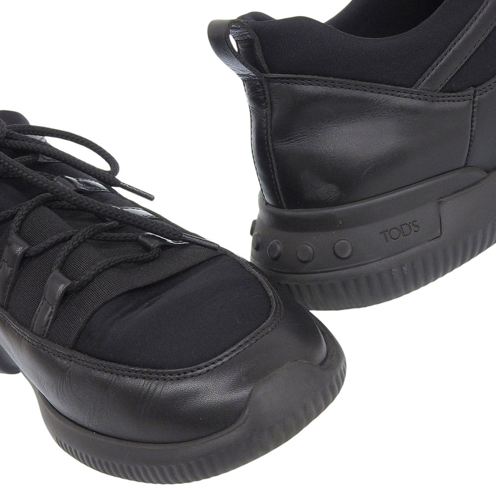 Tod's NO CODE 01 Leather Neoprene Sneakers Black Size 8 1/2
