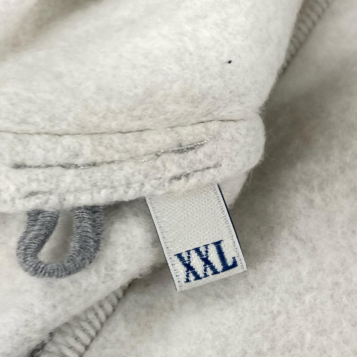 MONCLER Genius 2 1952 Face Embroidered Grey Cotton Sweatshirt Size XXL