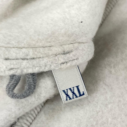MONCLER Genius 2 1952 Face Embroidered Grey Cotton Sweatshirt Size XXL
