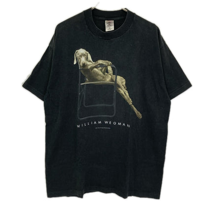 FRUIT OF THE LOOM 90s William Wegman T-Shirt Black Size XL