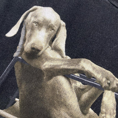 FRUIT OF THE LOOM 90s William Wegman T-Shirt Black Size XL