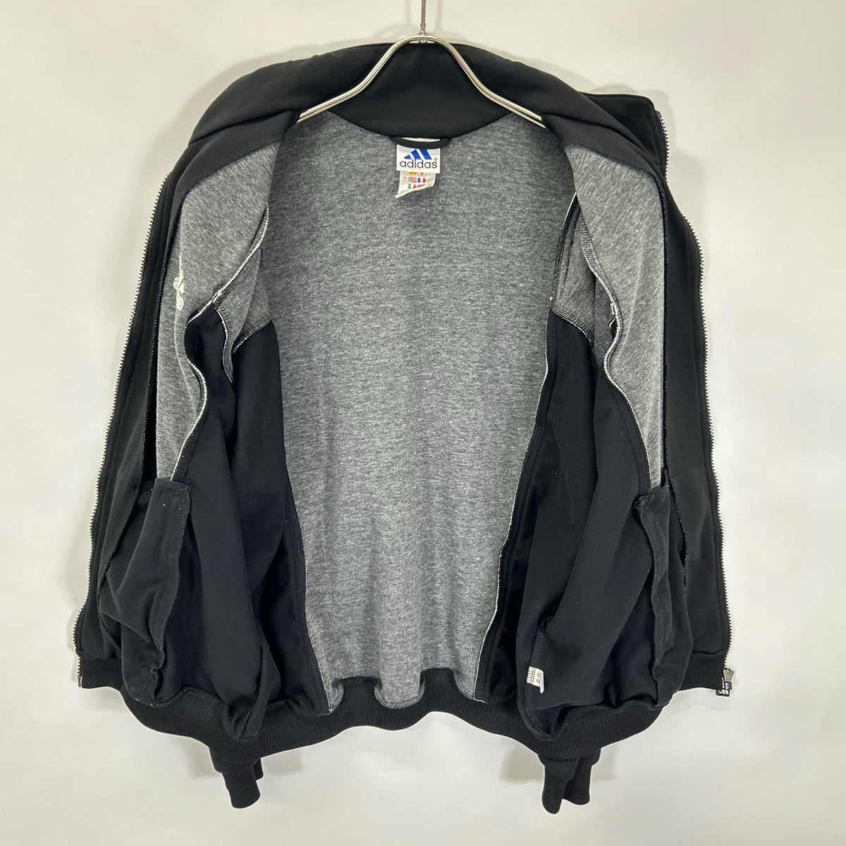 adidas 90s Black Polyester Track Jacket Size L