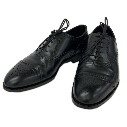 Edward Green Cadogan 202 Last Punched Toe Black Shoes Size UK 6.5