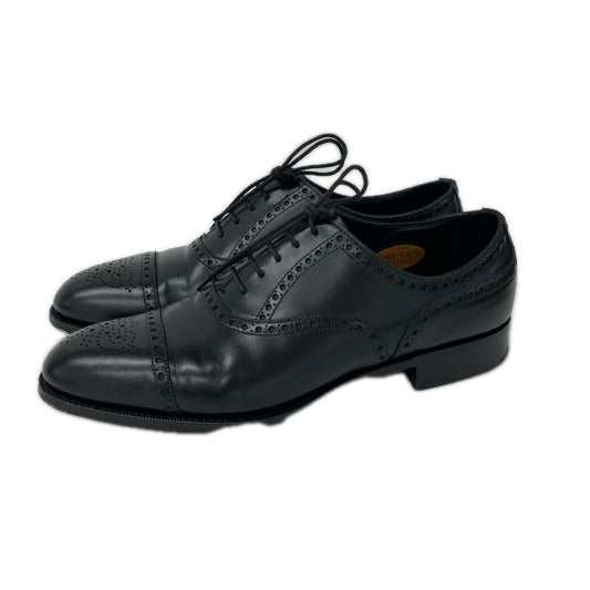 Edward Green Cadogan 202 Last Punched Toe Black Shoes Size UK 6.5