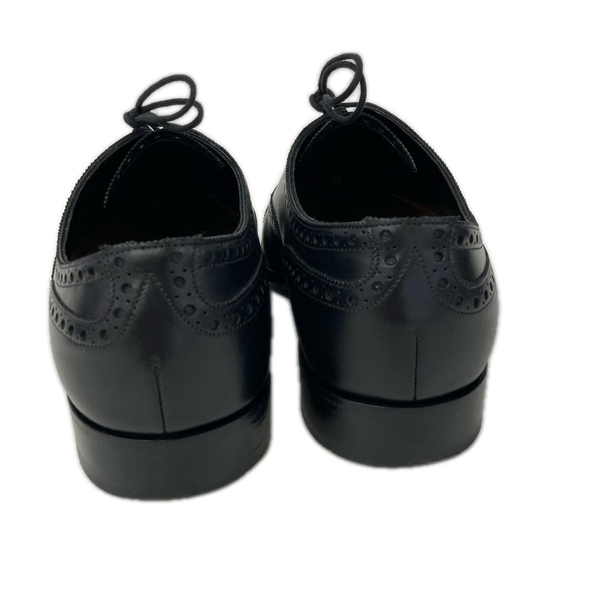 Edward Green Cadogan 202 Last Punched Toe Black Shoes Size UK 6.5