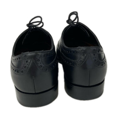Edward Green Cadogan 202 Last Punched Toe Black Shoes Size UK 6.5