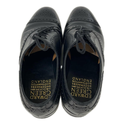 Edward Green Cadogan 202 Last Punched Toe Black Shoes Size UK 6.5