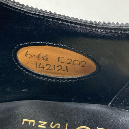 Edward Green Cadogan 202 Last Punched Toe Black Shoes Size UK 6.5