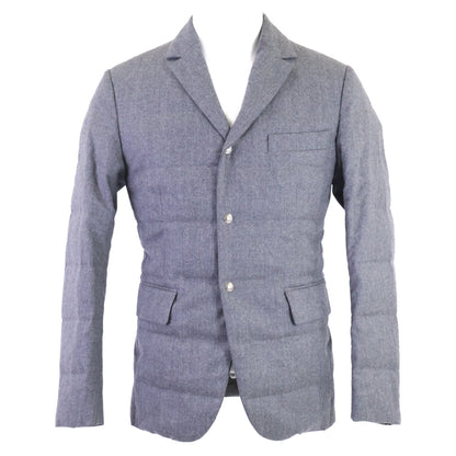 MONCLER HELIERE Tailored Wool Down Jacket Gray Size 0
