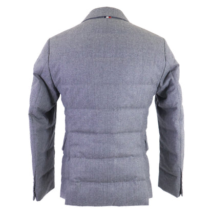 MONCLER HELIERE Tailored Wool Down Jacket Gray Size 0