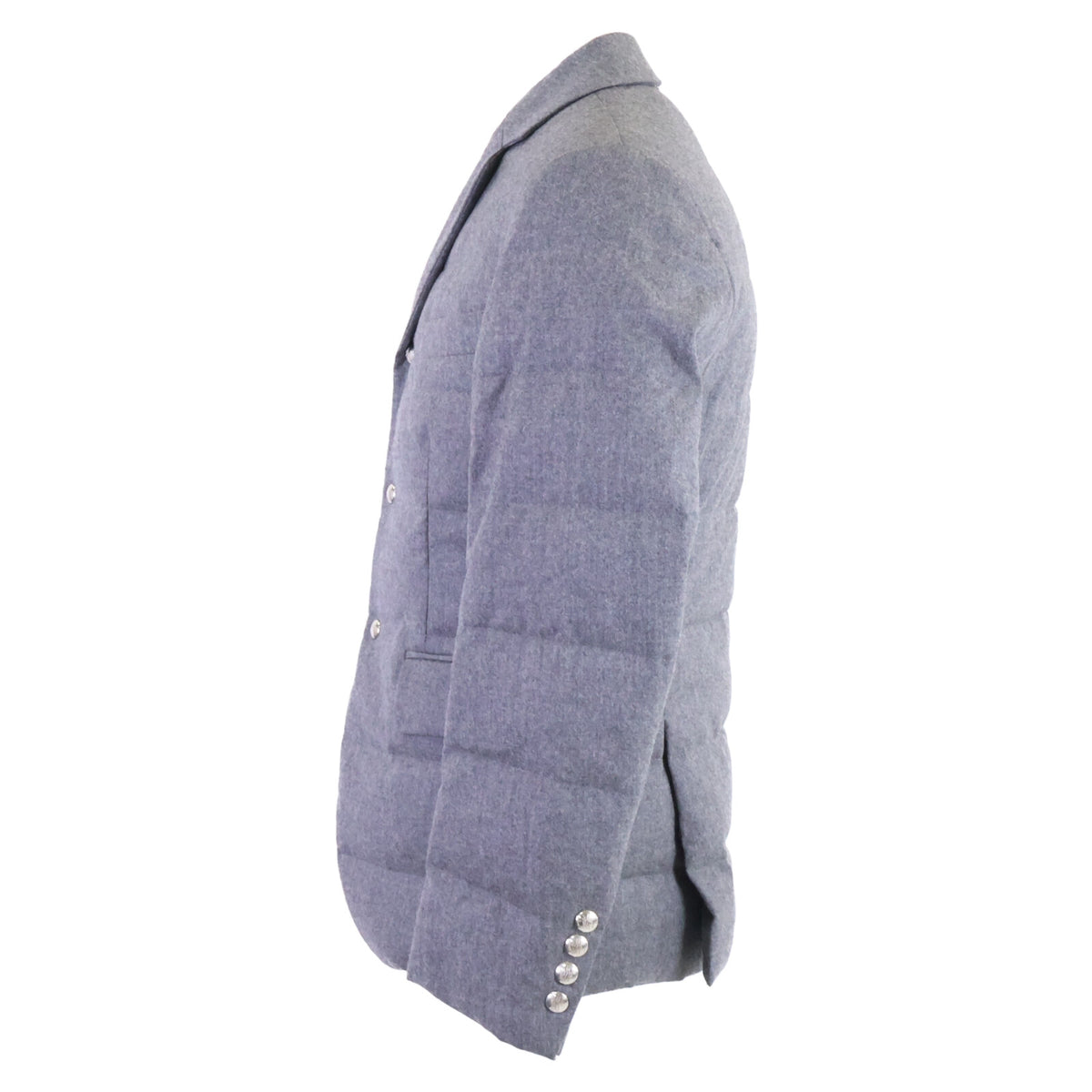 MONCLER HELIERE Tailored Wool Down Jacket Gray Size 0