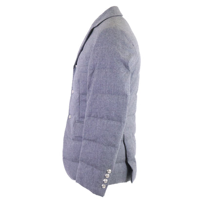 MONCLER HELIERE Tailored Wool Down Jacket Gray Size 0