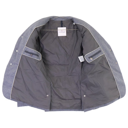 MONCLER HELIERE Tailored Wool Down Jacket Gray Size 0