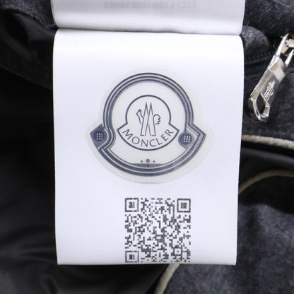 MONCLER HELIERE Tailored Wool Down Jacket Gray Size 0