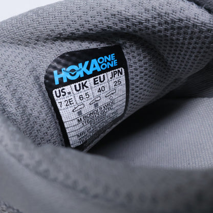 HOKAONEONE M Bondi 9 Wide Mesh Running Sneakers Gray Size 25