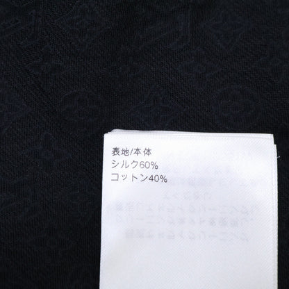LOUIS VUITTON '25 Mini Monogram Silk Open Shirt Black Size M