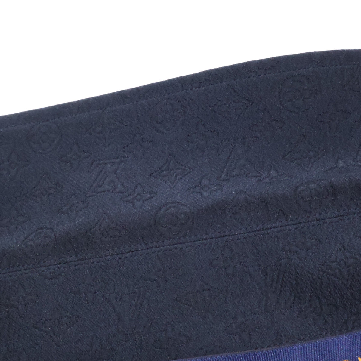 LOUIS VUITTON '25 Mini Monogram Silk Open Shirt Black Size M
