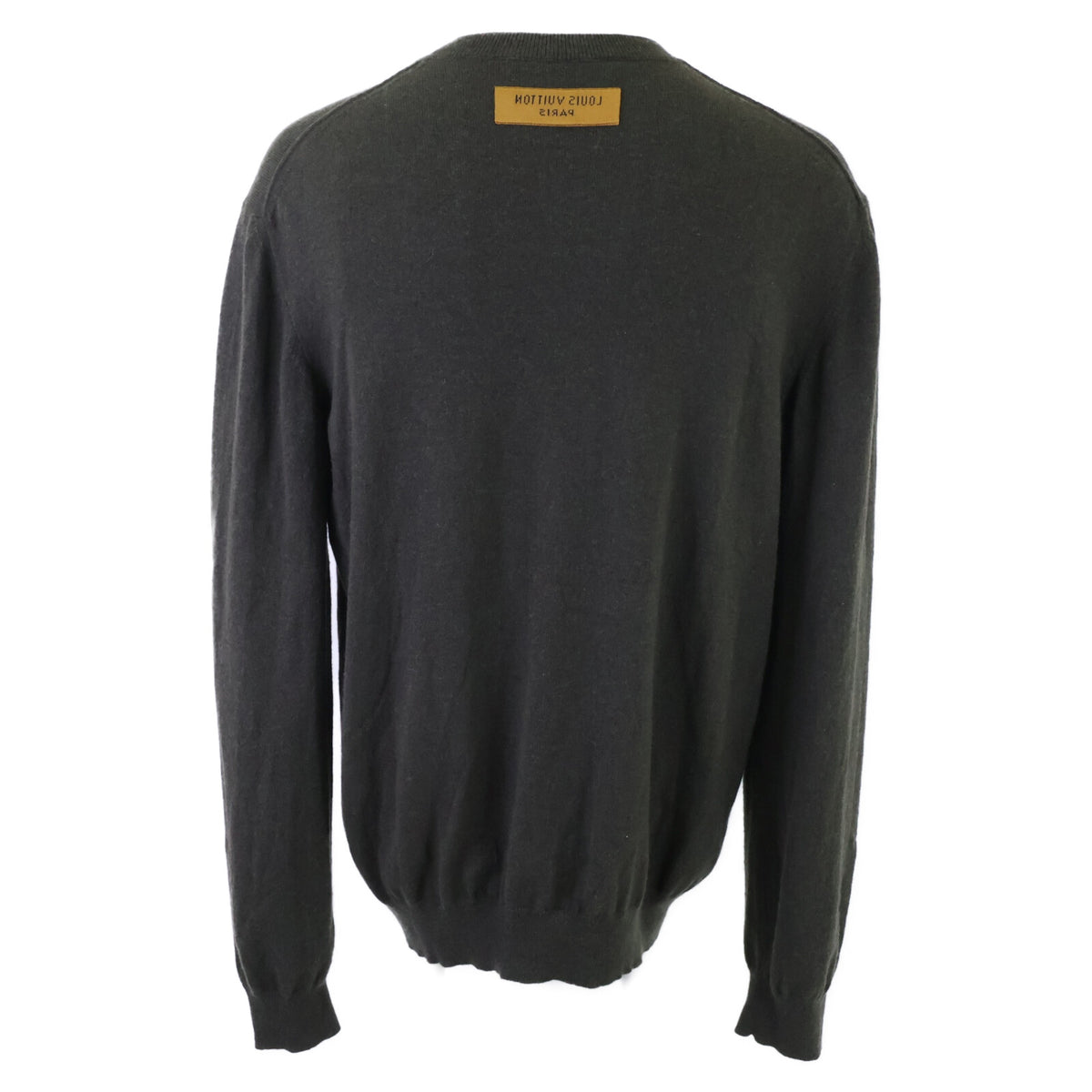 LOUIS VUITTON 23' LV Embossed Cashmere Sweater Khaki Size XL