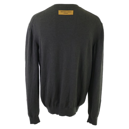 LOUIS VUITTON 23' LV Embossed Cashmere Sweater Khaki Size XL