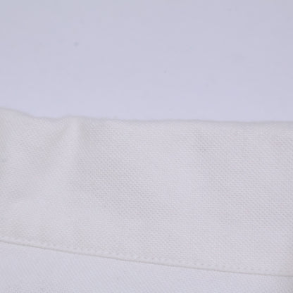PRADA Logo Embroidered Short Sleeve Open Shirt White Size L