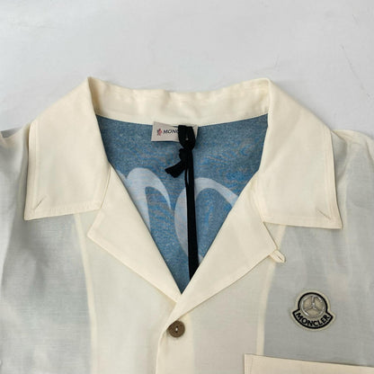 CAMICIA Moncler Genius x NIGO Back Print Shirt Ivory Size 50