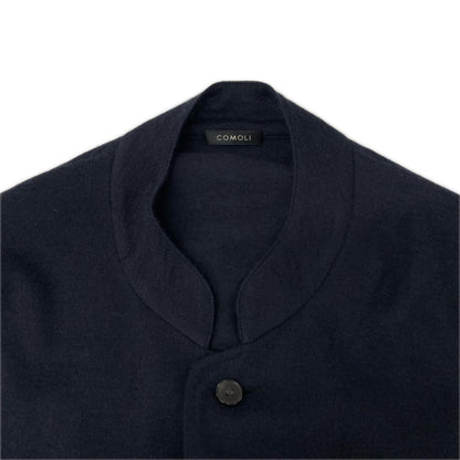 COMOLI 23SS Cashmere Silk Knit Jacket Navy Size 1