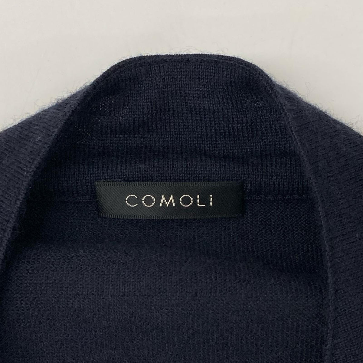 COMOLI 23SS Cashmere Silk Knit Jacket Navy Size 1