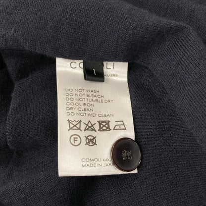 COMOLI 23SS Cashmere Silk Knit Jacket Navy Size 1
