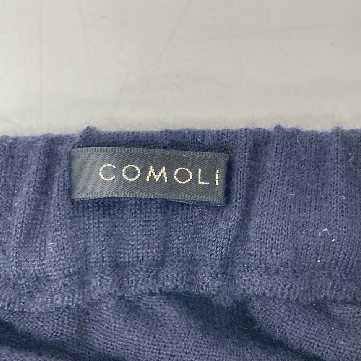 COMOLI 23SS X01-06006 Cashmere Silk Knitwear Navy Knit