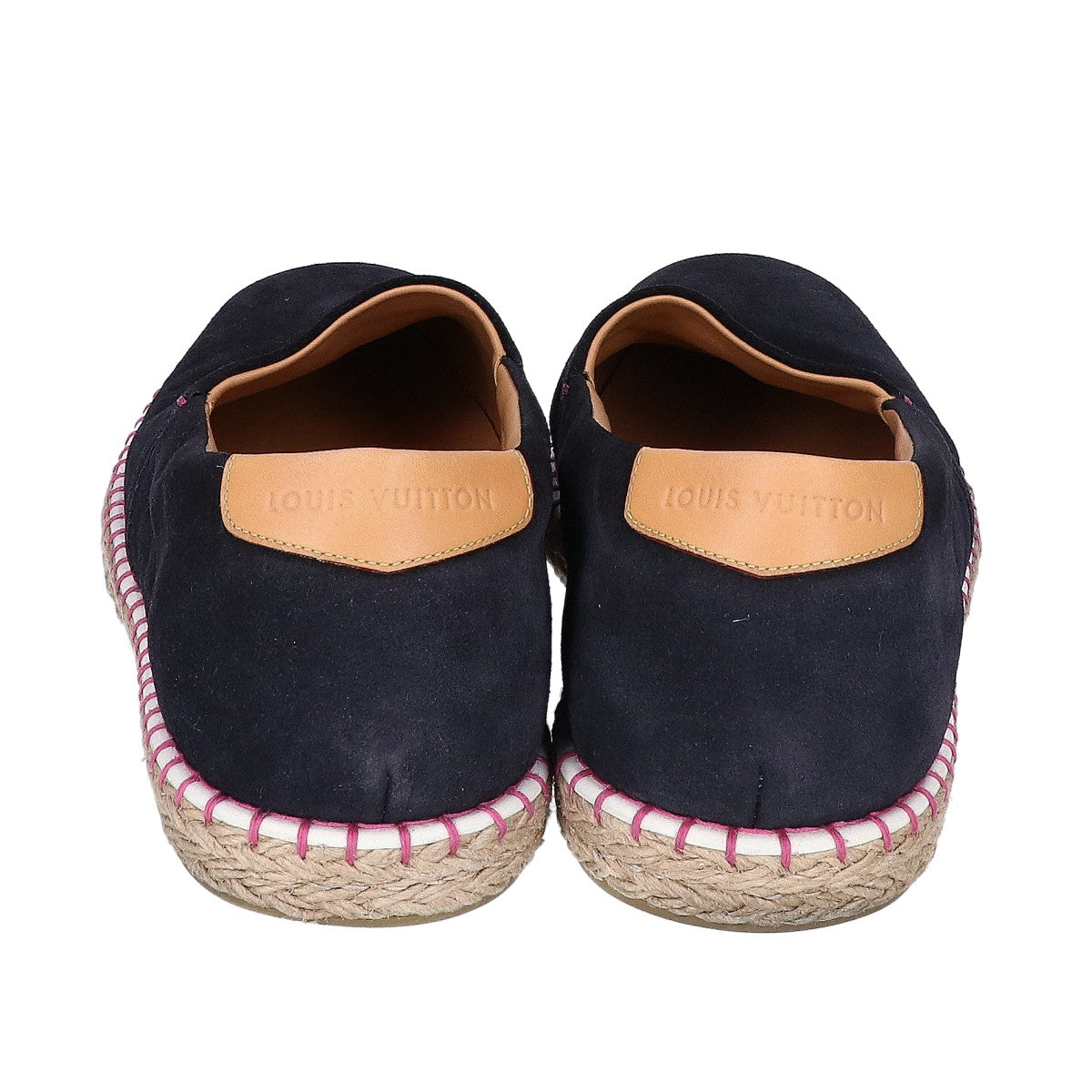 LOUIS VUITTON Navy Suede Espadrille Slip-Ons Size 7 1/2