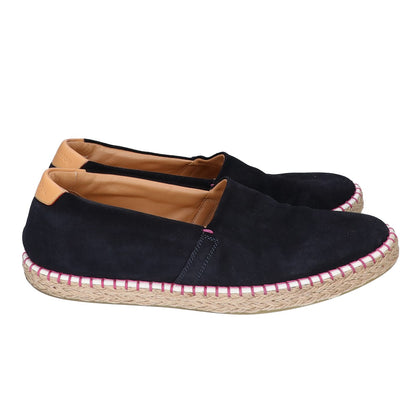 LOUIS VUITTON Navy Suede Espadrille Slip-Ons Size 7 1/2