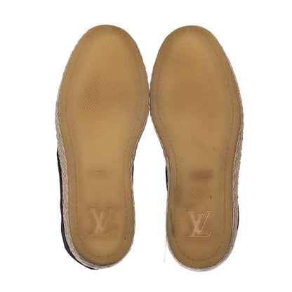 LOUIS VUITTON Navy Suede Espadrille Slip-Ons Size 7 1/2